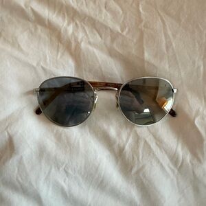 Oliver Peoples Silver and Brown Sunglasses